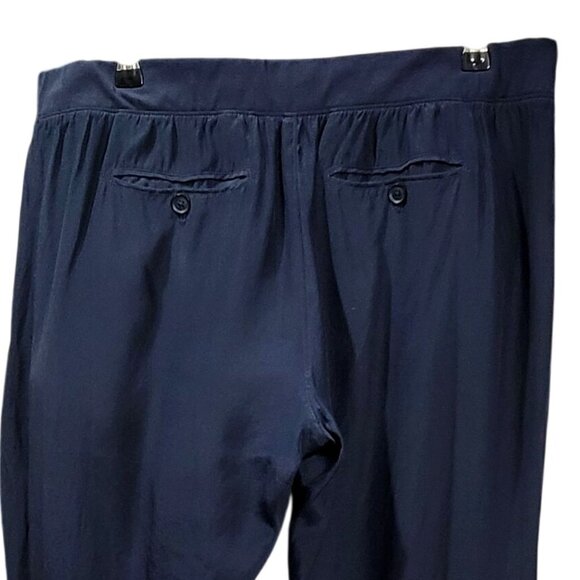 ATM Anthony Thomas Mellilo Silk Joggers Pants L Blue FLAW - Picture 5 of 9